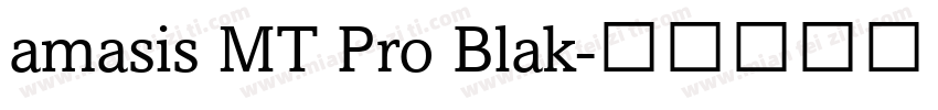 amasis MT Pro Blak字体转换